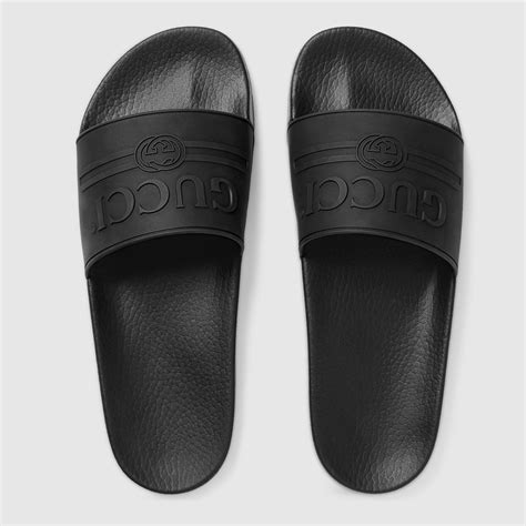 gucci logo slides men|Gucci slides men real.